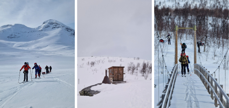 Carrousel van drie afbeelding van langlaufreis Kungsleden