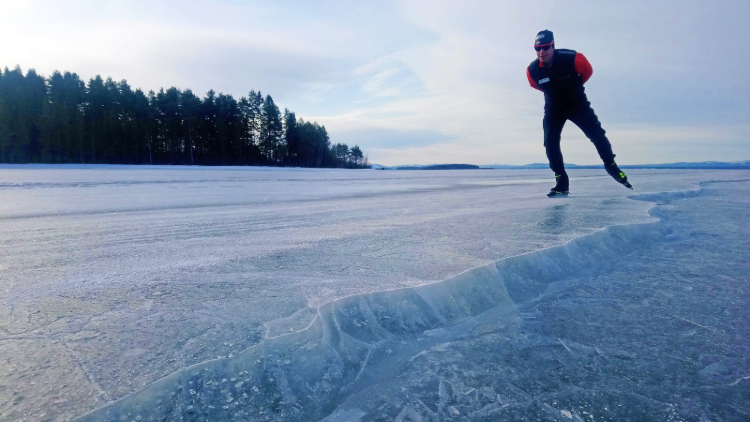 Schaatsen op Orsasjön