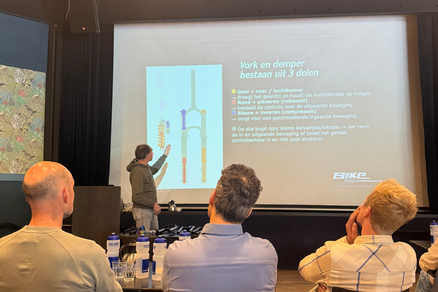Presentatie van Twan van Dijck van BikeSuspension