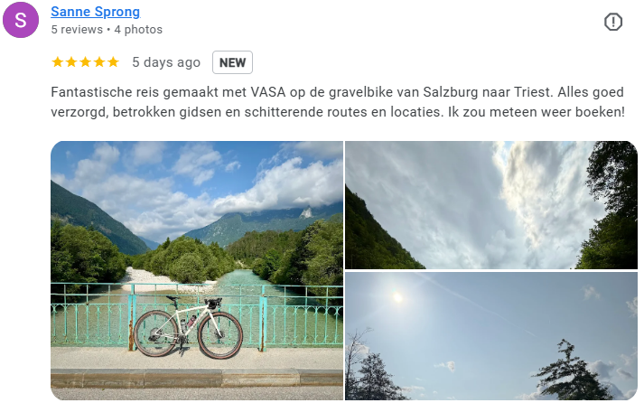 Review van een deelnemer over gravelbikereis