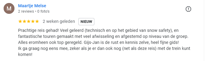 Review van Maartje Melse over deze reis