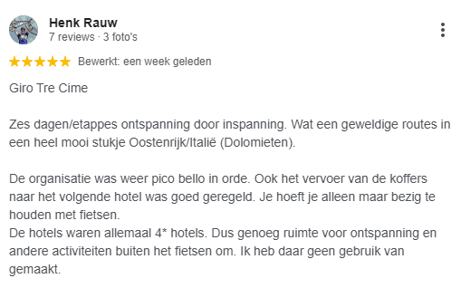 Review van Henk Rauw over deze weekreis