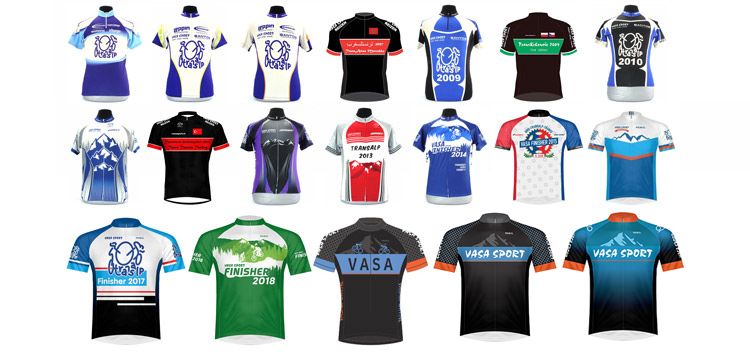 Vasa Sport Finisher shirts 2006 - 2020