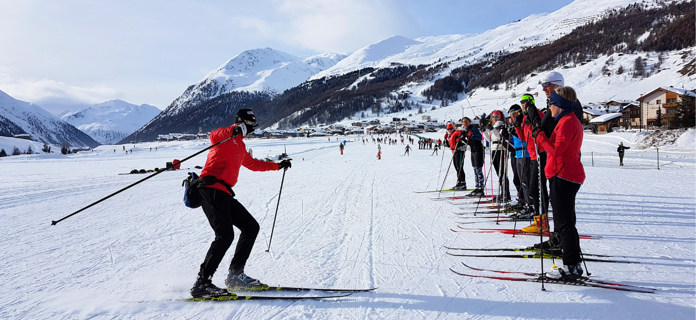 Uitleg van de slipbocht in Livigno