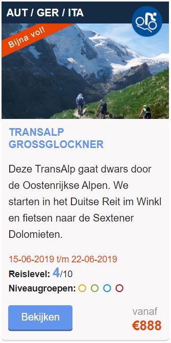 mountainbiken grossglockner reis mtb toch vakantie transalp