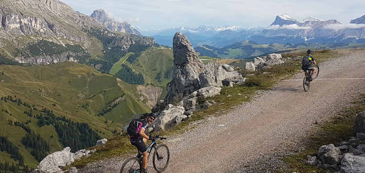 ​​​​mtb tocht dolomieten reis vakantie