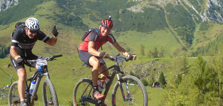 mtb tocht met hutten overnachtingen transalp