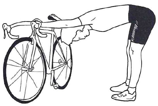 krachttraining fietsers strekken pull down