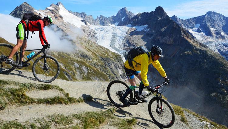 Mountainbiken rond de Mont Blanc