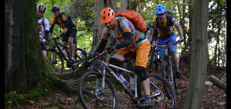 Tijdens Bergisches Land Trekking