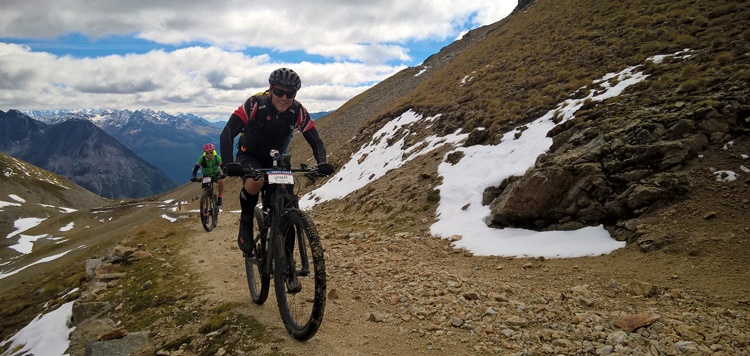 Mountainbiken over de Stelvio