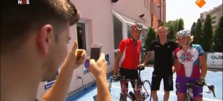 Vasa Finisher shirt op tv bij de Tour de France