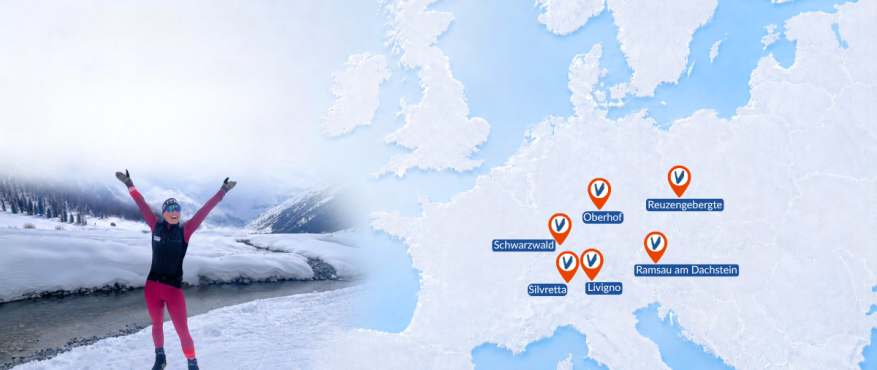 Kaart met alle locaties van de Vasa Sport reizen